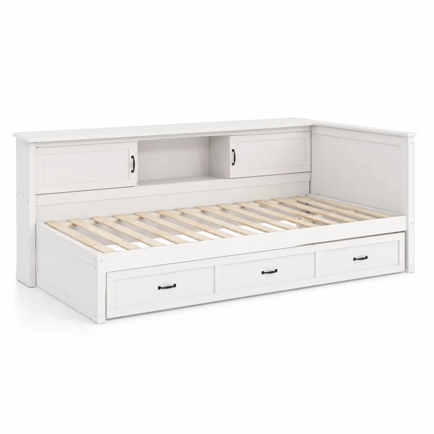 Cama nido de madera con almacenamiento 200x90 cm
