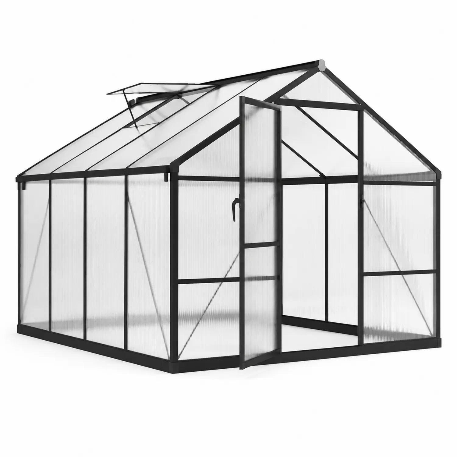 Invernadero de Aluminio y Policarbonato Negro
