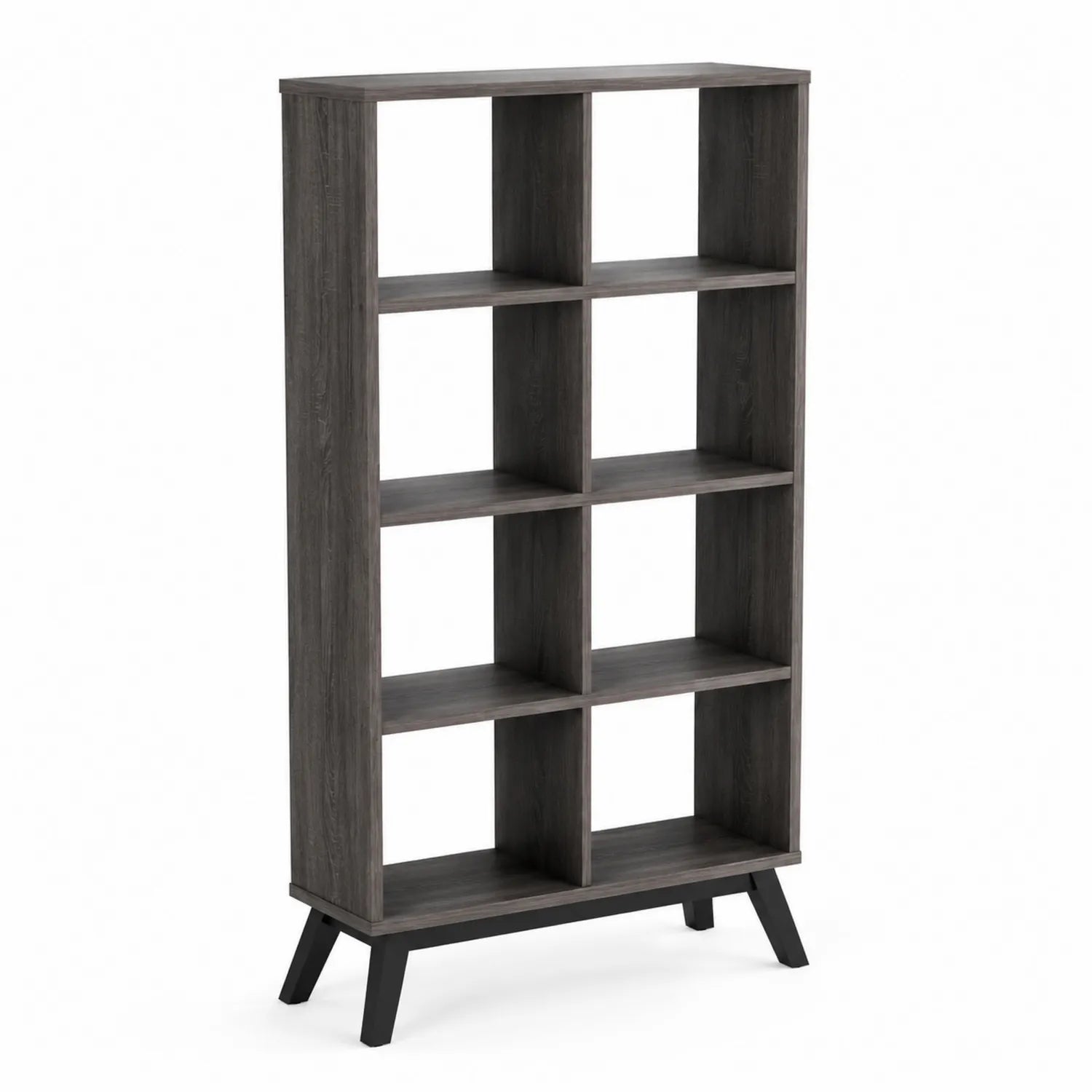 Estantería de Madera con 9 Compartimentos Gris Oscuro