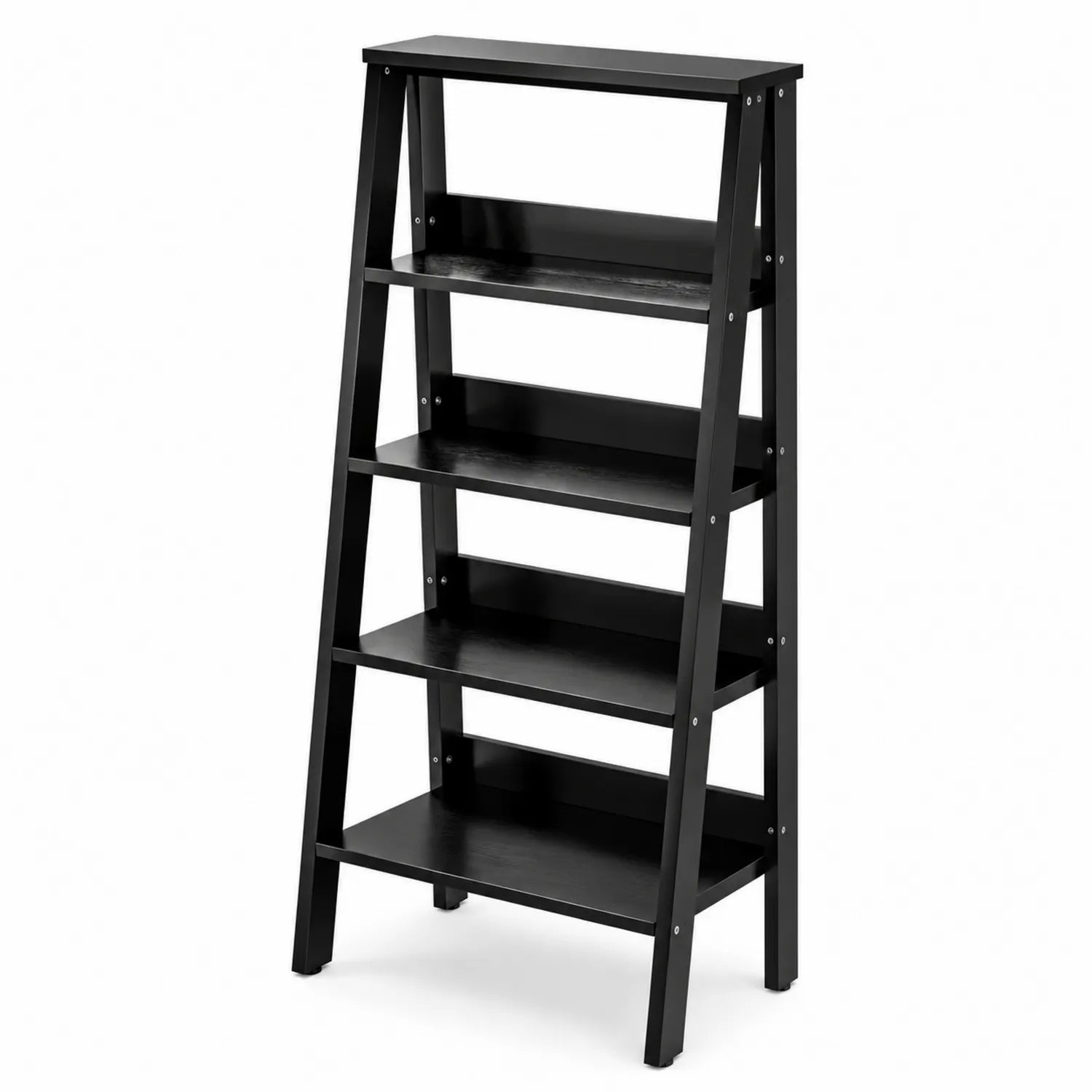 Estantería de Madera Negra de 5 Niveles