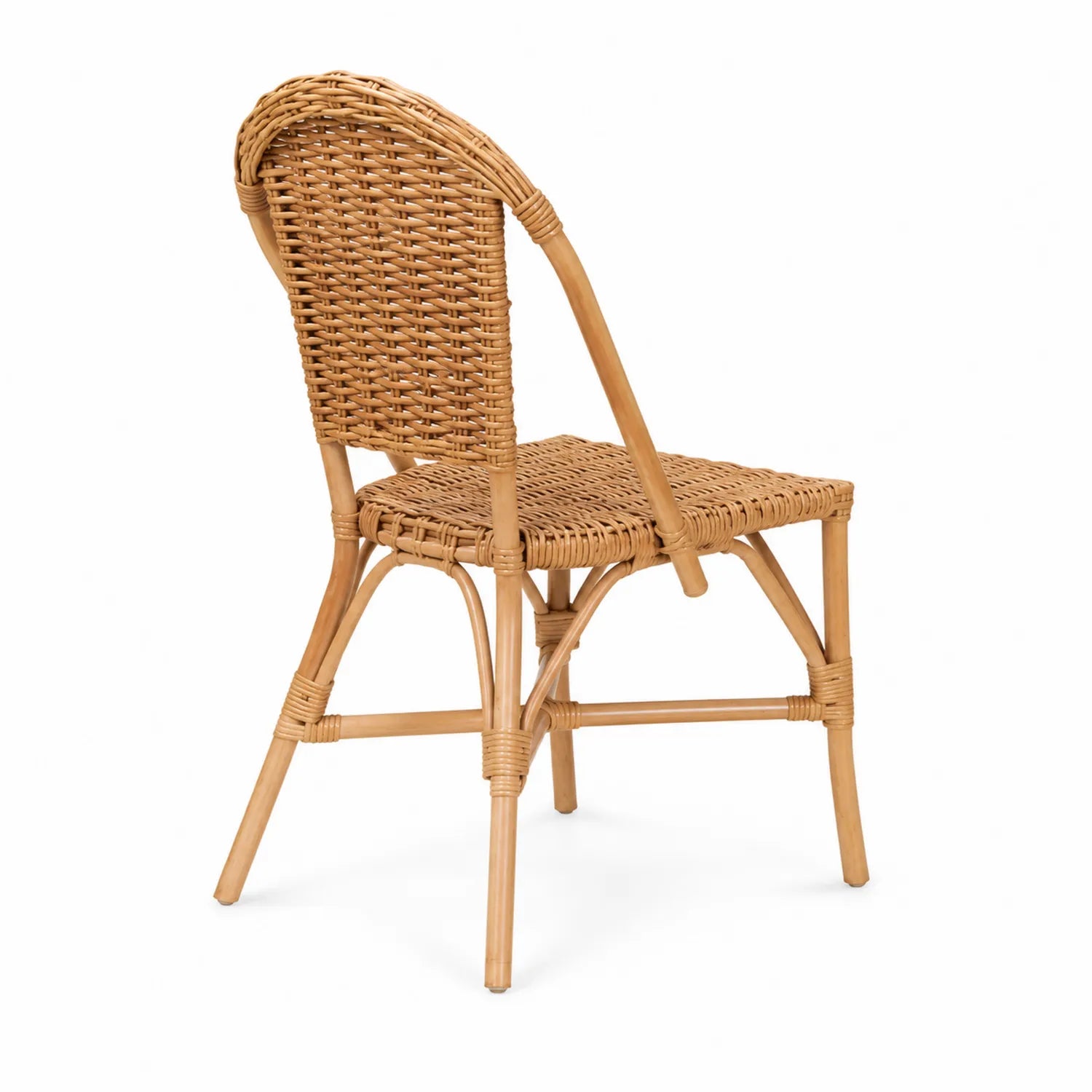 Silla de Ratán Tejido con Estructura de Bambú