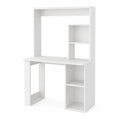 Escritorio de Madera Blanca con Estantes 120x60x150 cm