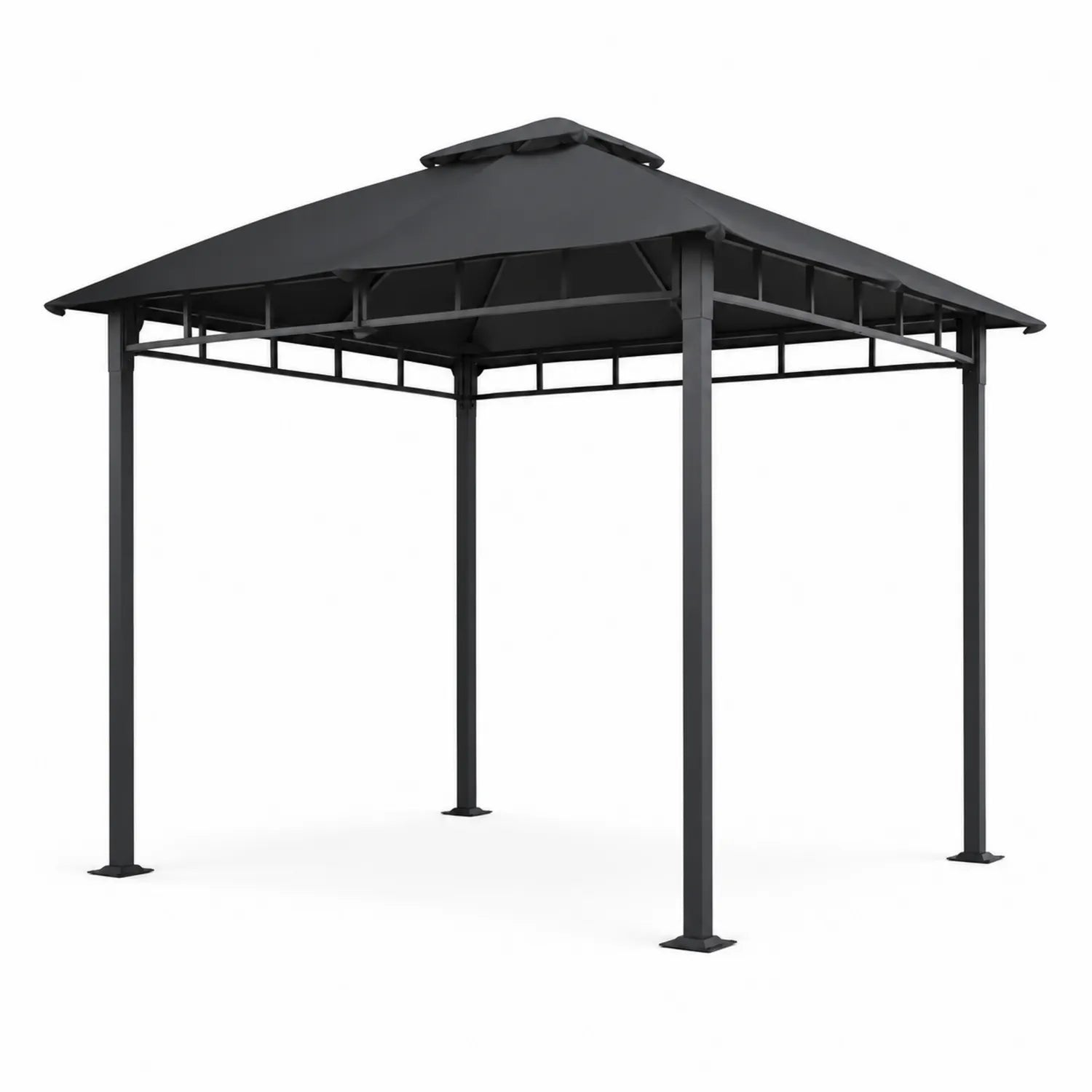 Pérgola de Aluminio Negro para Exterior 3x3m