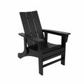 Silla de Exterior Adirondack Negro de Madera Reciclada 88x78x96 cm