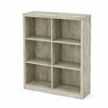 Estantería de Madera Aglomerada 6 Cubículos Roble Claro 120x80x30 cm