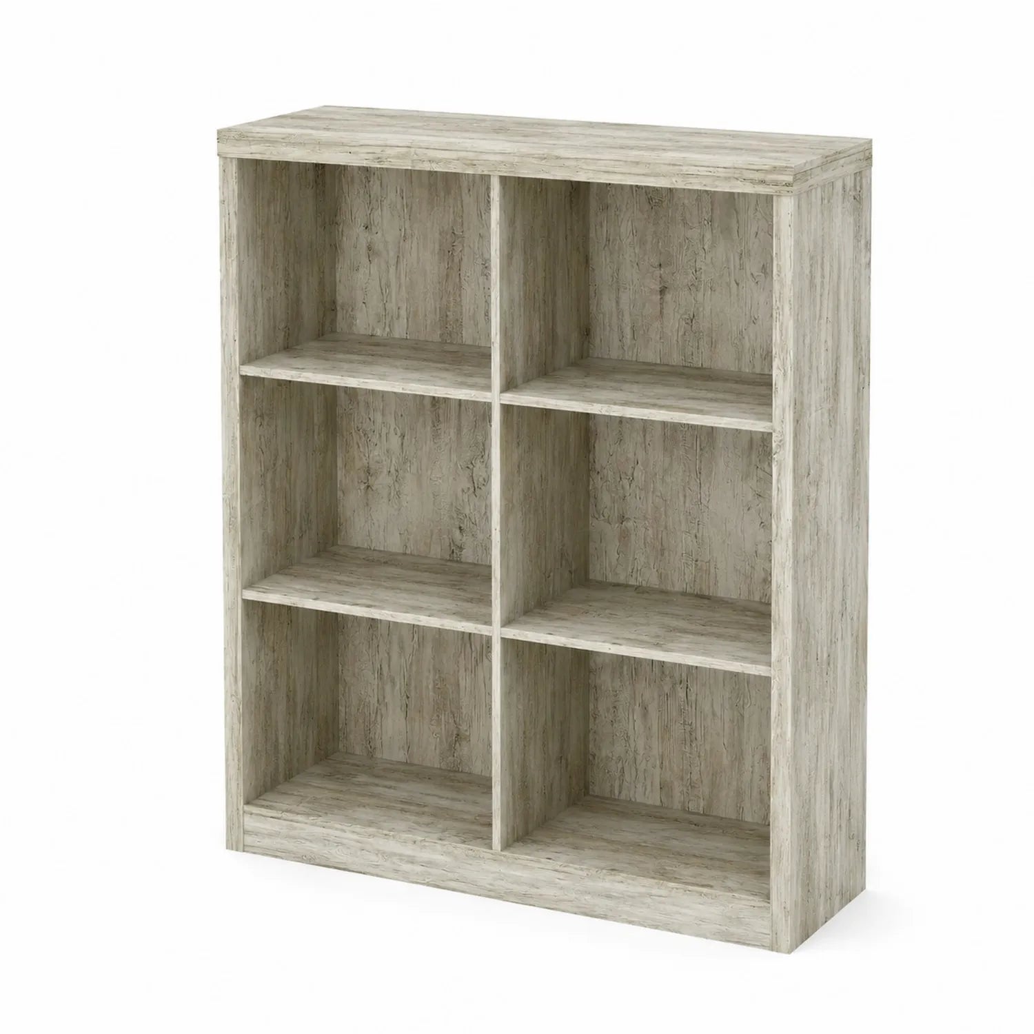 Estantería de Madera Aglomerada 6 Cubículos Roble Claro 120x80x30 cm