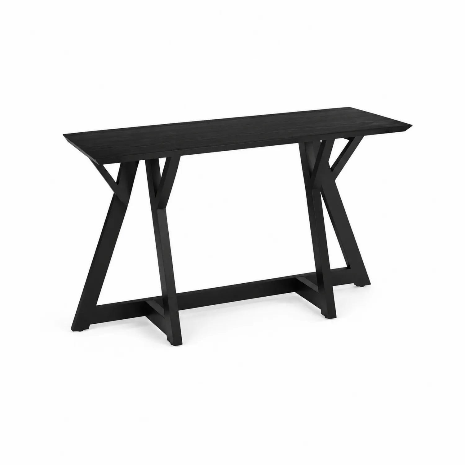 Mesa de madera negra 120x40x75 cm