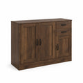 Aparador de Madera Marrón con Dos Puertas y Cajones