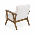 Silla de Madera con Tapizado de Tela Beige