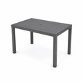 Mesa de exterior rectangular de aluminio gris 150x90 cm