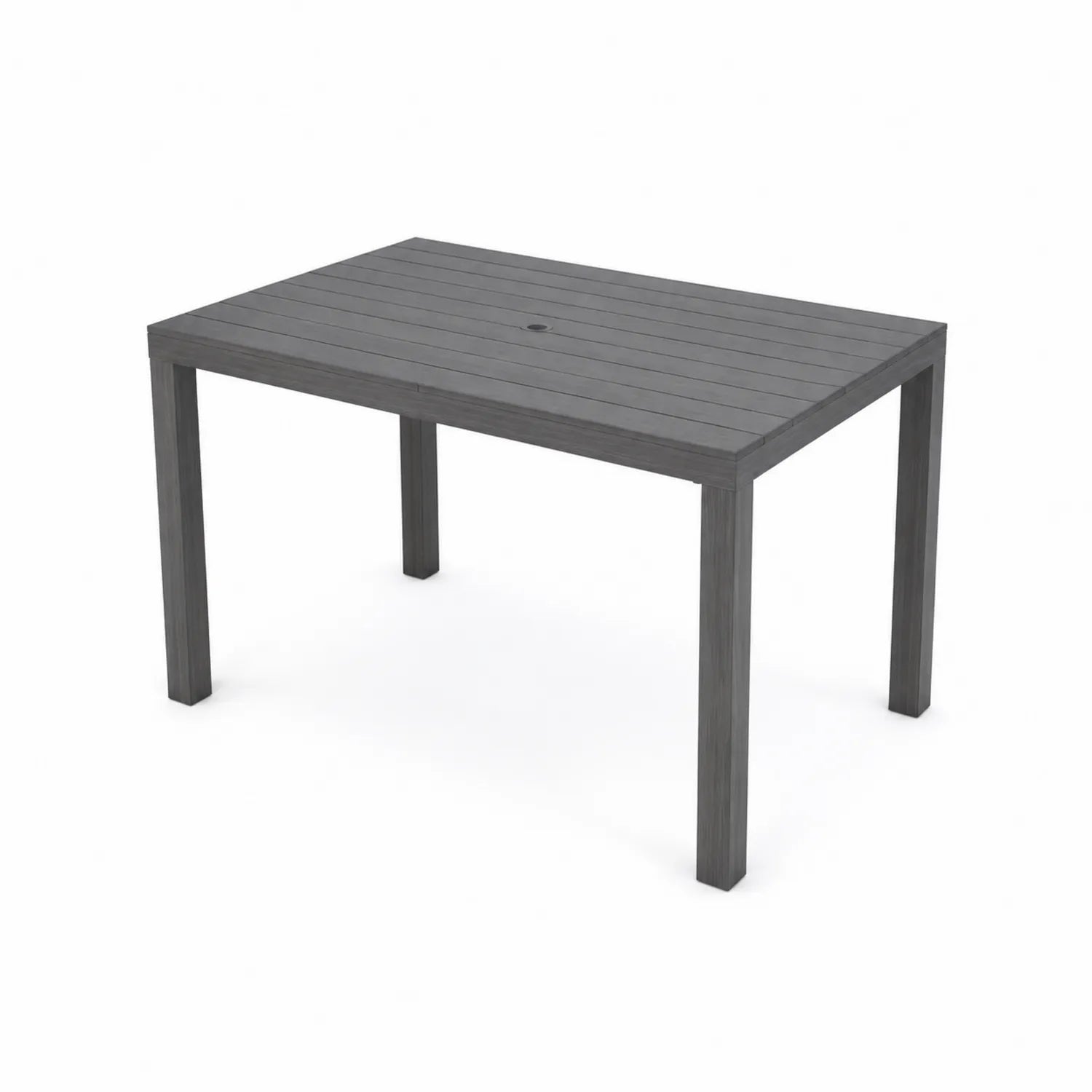 Mesa de exterior rectangular de aluminio gris 150x90 cm