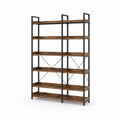 Estantería de Madera de Ingeniería y Acero de 5 Niveles 180x120x30 cm