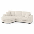 Sofá esquinero en pana Beige 250x160x85 cm