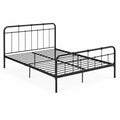 Cama de metal negro 200x150 cm