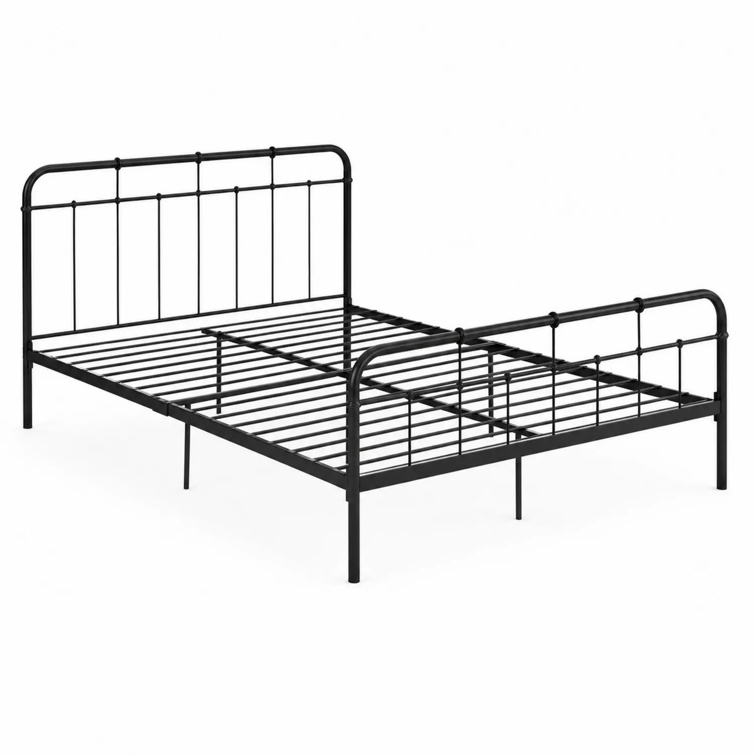 Cama de metal negro 200x150 cm