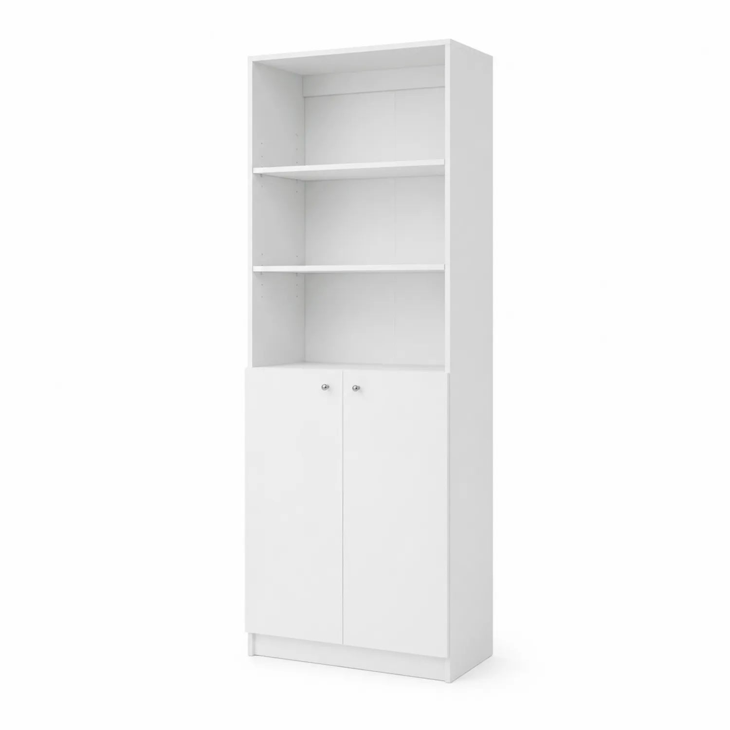 Estantería de Madera Blanca con Puertas Dobles