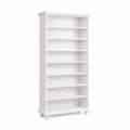 Estantería de madera de pino blanca de 7 niveles