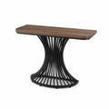 Consola de Madera y Metal Negro 120x40x80 cm
