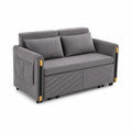 Sofá cama de 2 plazas poliéster gris