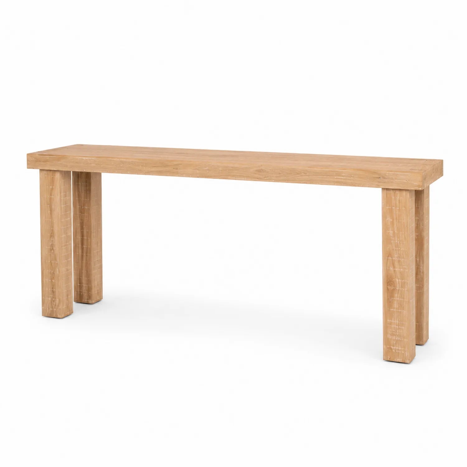 Mesa consola de madera de roble macizo 120x30x75 cm