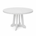 Mesa de comedor redonda de madera blanca 120 cm