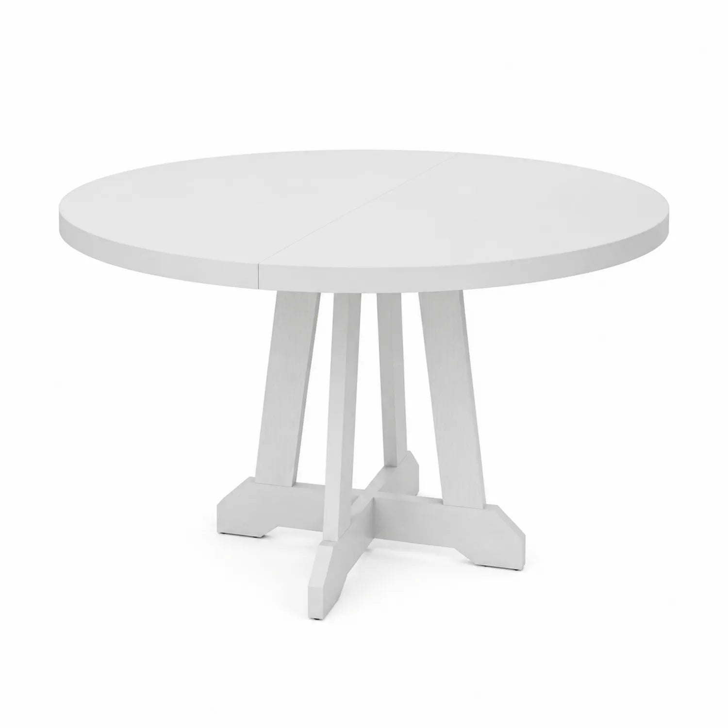 Mesa de comedor redonda de madera blanca 120 cm