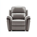 Single Recliner Chair Faux Leather 85x90x100 cm - Gray - Modern Style