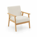 Silla de Madera y Tapizado Crema