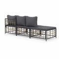 Sofá modular de aluminio con cojines de poliéster y cuerda sintética