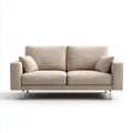Two-Seater Sofa Fabric Upholstery 145x85x90 cm - Beige - Contemporary Design