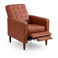 Sillón reclinable de piel sintética marrón