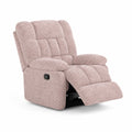 Sofá reclinable de tela chenilla Beige