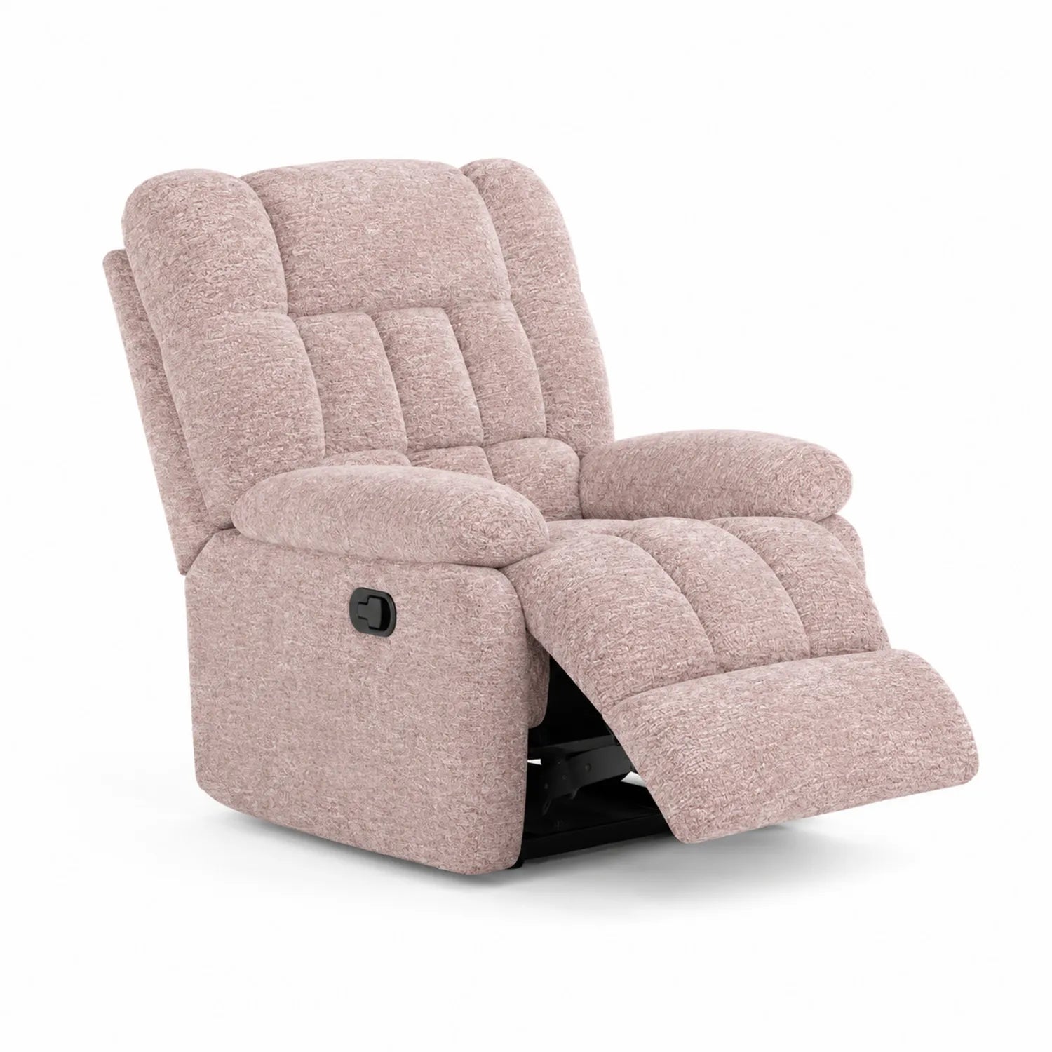 Sofá reclinable de tela chenilla Beige
