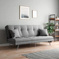 Sofa Bed Fabric Upholstery 180x80x75 cm - Light Gray - Modern Design